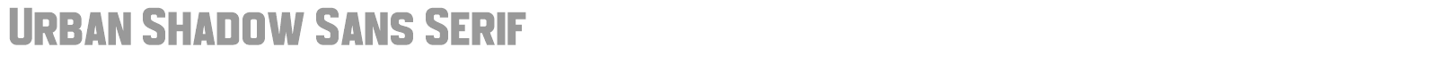Urban Shadow Sans Serif font preview